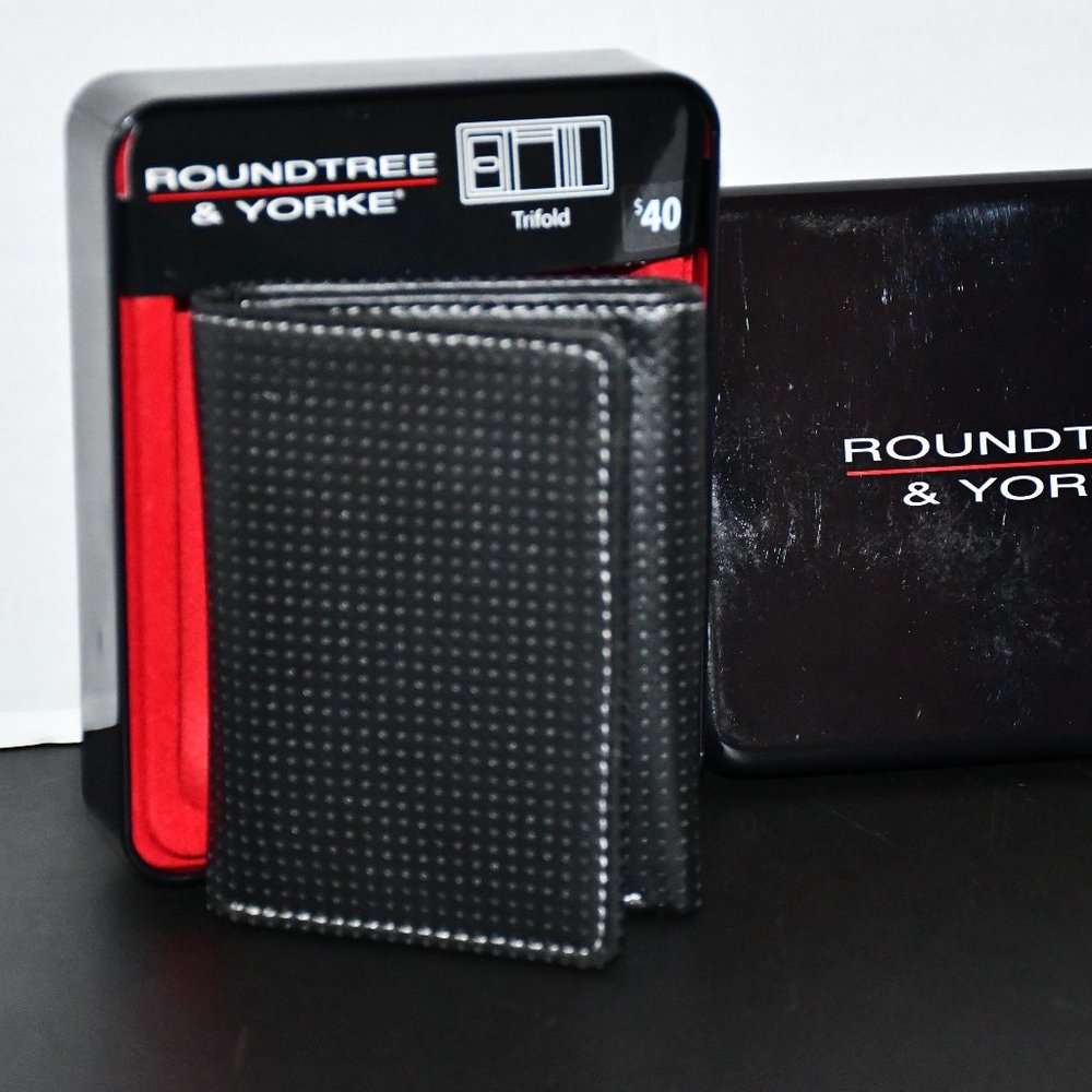 Roundtree & Yorke Circa Trifold Wallet In Black #S15LR311